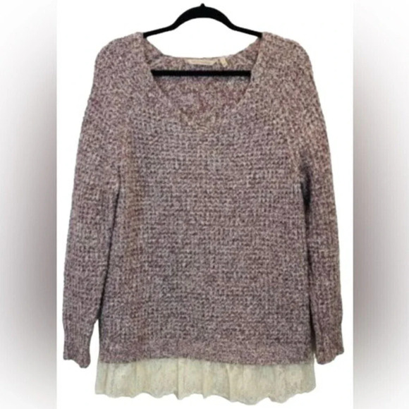 Soft Surroundings marked v-neck cotton blend sweater, size Medium - Picture 1 of 4
